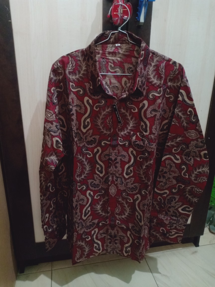 Batik Couple Slimfit | Baju Batik Couple Seragam Pasangan Tunik Zipper Couple Batik Seragam Kantor
