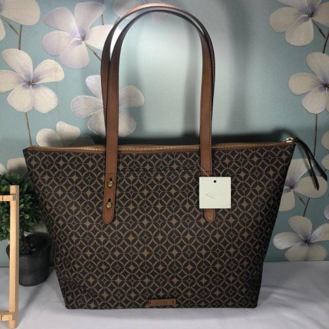 Tas wanita Original/Ori FOSSIL Jena tote multibrown AUTHENTIC 100%