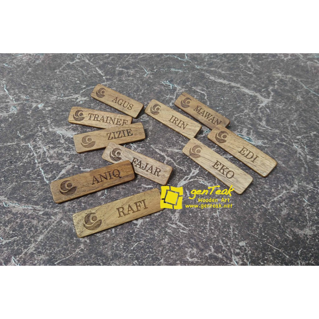 

Name Tag / Nama Dada / Papan Nama Kayu