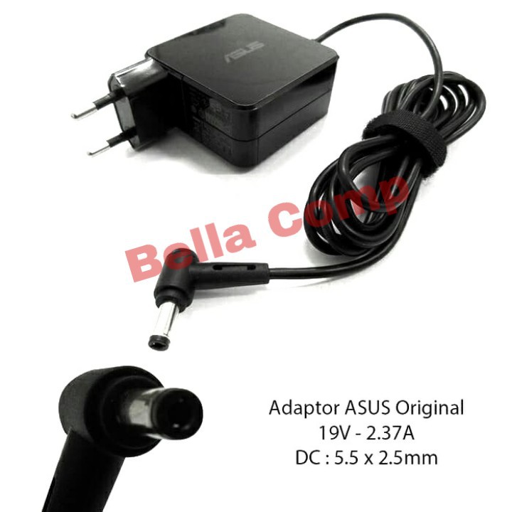 ASUS 45W Adaptor Charger Laptop ASUS X451 X451C X455L X450L X451M X551 X551C X551CA X551M 19V 2.37A 5.5X2.5mm ORI