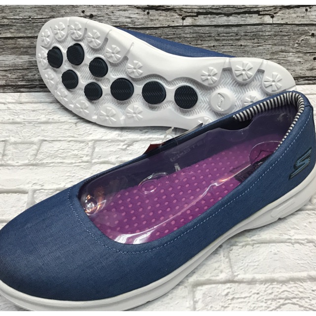 Skechers Go Step Balet women sepatu wanita kanvas slip on+ Box Skechers