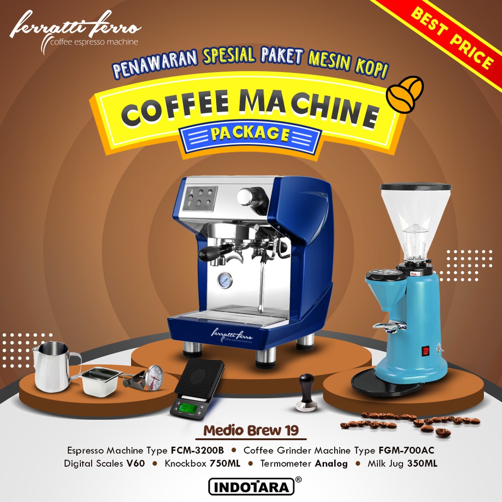 Paket Mesin Kopi Medio Brew 17 - 24