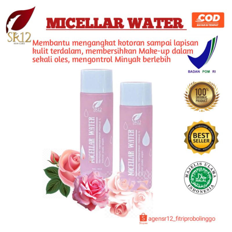 MICELLAR WATER / PEMBERSIH WAJAH / PEMBERSIH MAKEUP / MICELLAR WATER SR12