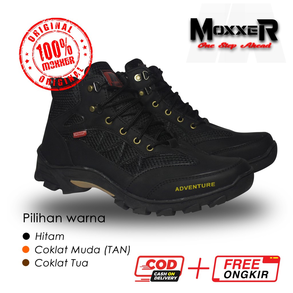 Sepatu Hiking Gunung Casual Pria Boots Sepatu Touring Outdoor Jogger Pria Kasual Kulit Asli Syntetic - B01