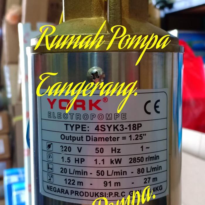 Pompa submersible york 1.5hp 4 inchi. limited stock