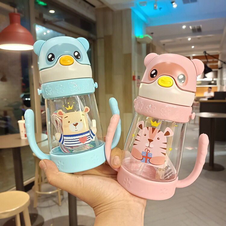 Botol Minum Anak 380ml Karakter Lucu BPA FREE / Botol Minum anak karakter Rabbit Lion Zebra B252 OWL