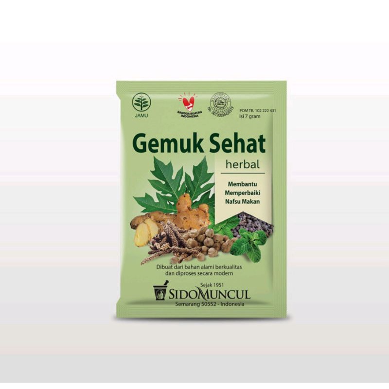 

Gemuk Sehat Sidomuncul Jamu 1 pak isi 10pcs