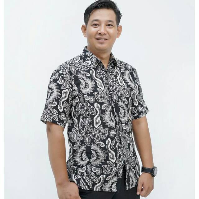 DISTRO Batik HRB026 Kenongo Kemeja Tosca Pende Pekalongan Padi M L Xl Sogan Tulis Halus Kemeja Batik