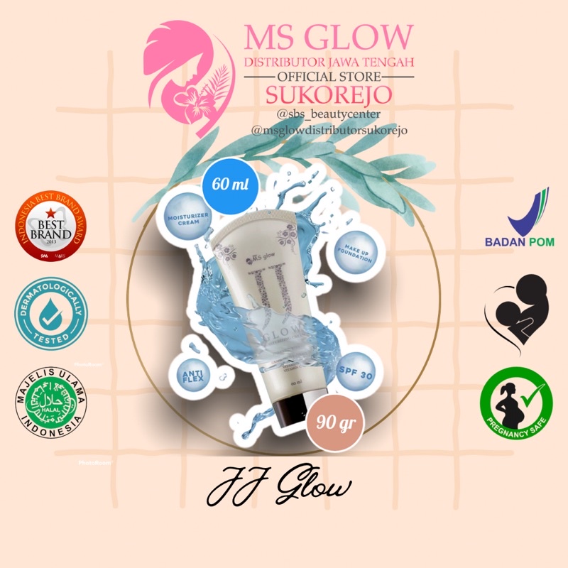 Terlaris JJ Glow MS Glow - JJGlow Ms Glow Kemasan Terbaru - Gabungan BB / CC / DD Cream