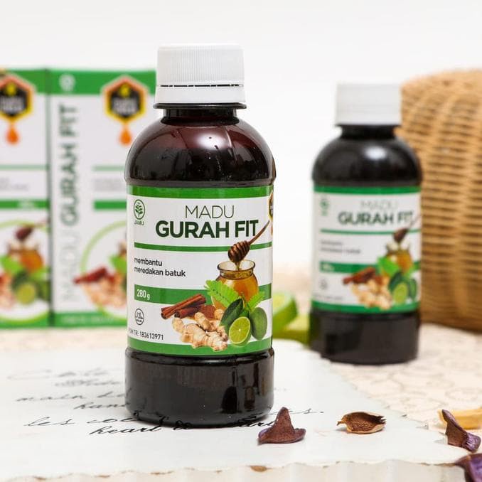 Madu Gurah Fit Obat Flu Batuk Gurahfit Obat Herbal Sakit Tenggorokan Sesak Nafas Sinusitis Asma TBC 280Gr