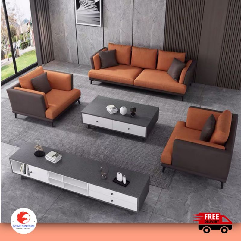 SOFA KURSI KANTOR SOFA 321 SOFA ITM0011 SOFA KULIT MINIMALIS