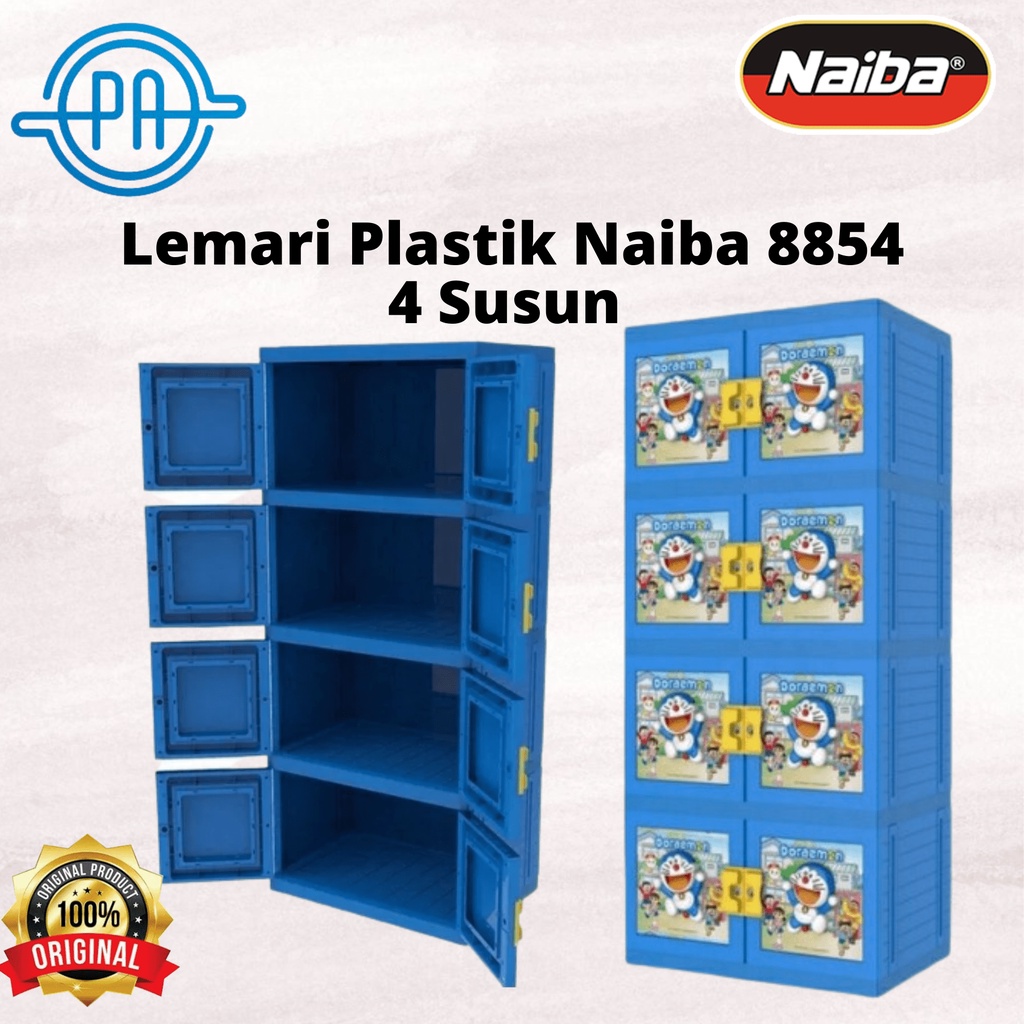 LEMARI PLASTIK NAIBA 8854 3D LEMARI 4 SUSUN