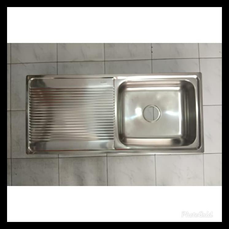 Sink Bak  Cuci  Piring  Stainless  1  Lubang  1  Sayap Panjang 96 