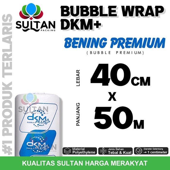 

Plastik Bubble Wrap 40cm x 50m BENING PREMIUM DKM PLUS TERMURAH / ROLL