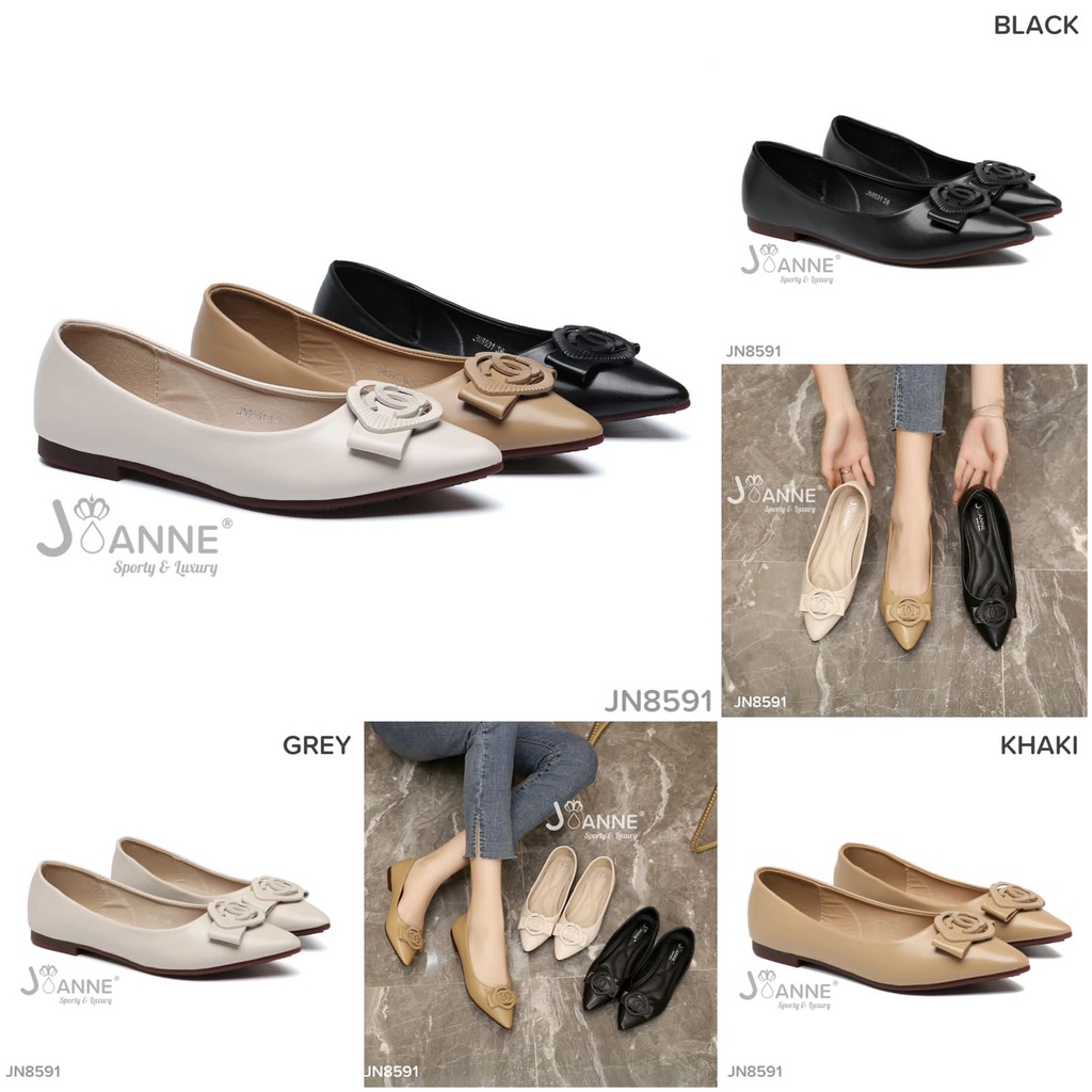 JOANNE Sepatu Kerja Flats Shoes #JN8591 ORIGINAL