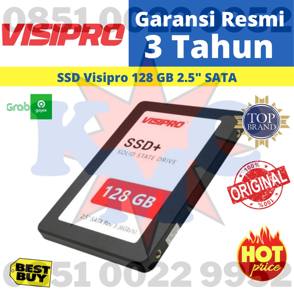 SSD 128GB 2.5&quot; SATA 3 VISIPRO Garansi Resmi 3 Tahun