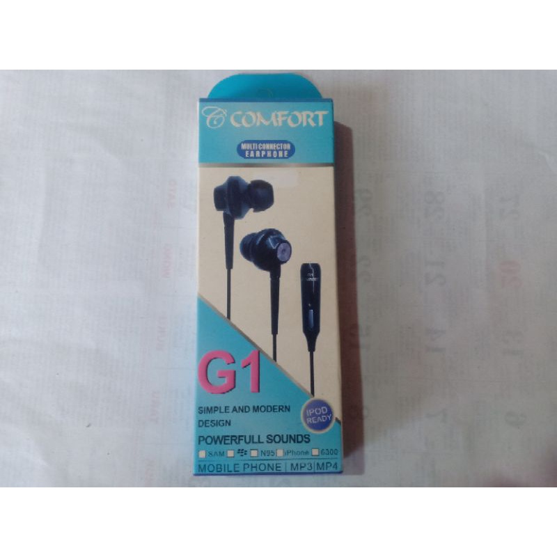 Earphone comfort G1 headset mega bass headset super bass