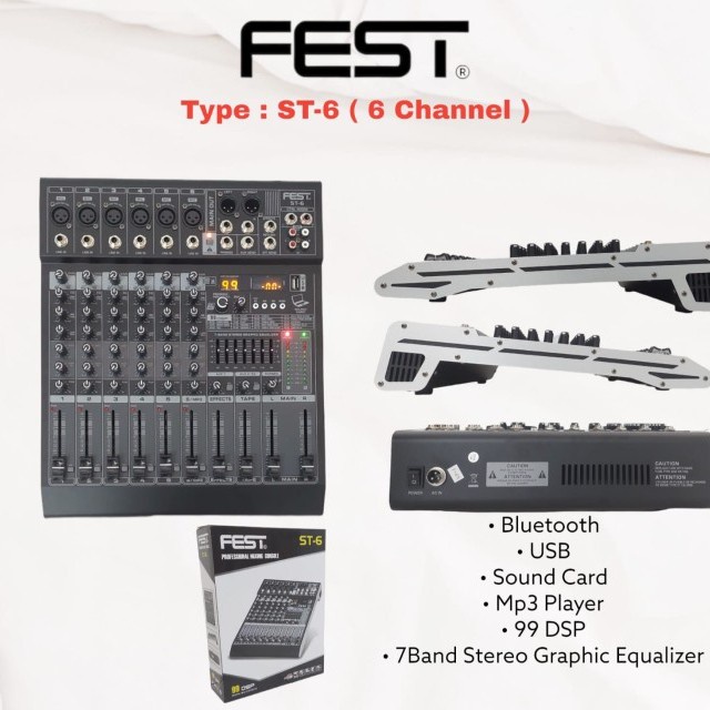 Mixer audio FEST ST-6 FEST ST 6 FEST ST6 Original 6 channel