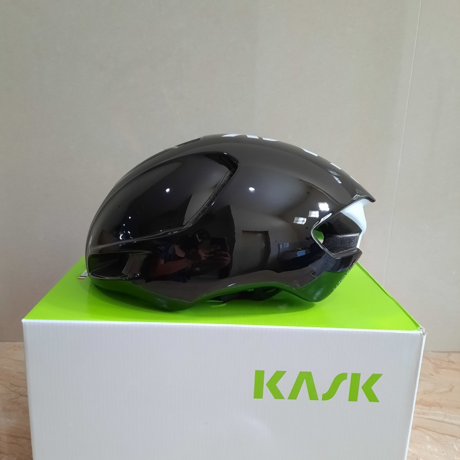 HELM SEPEDA HELMET ORIGINAL KASK UTOPIA BLACK WHITE SIZE M