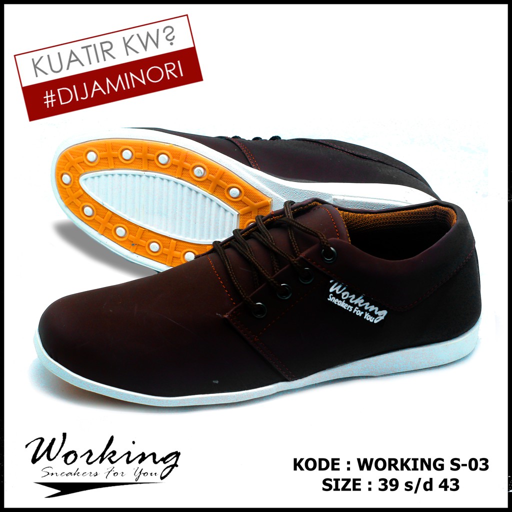 Sepatu Pria Kerja Working S-03 Kasual Original