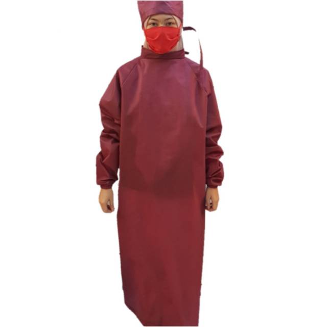 Baju medis APD Gown APD Long Gown Gaun Gamis Spunbond 60-100 gsm dan Japan Drill