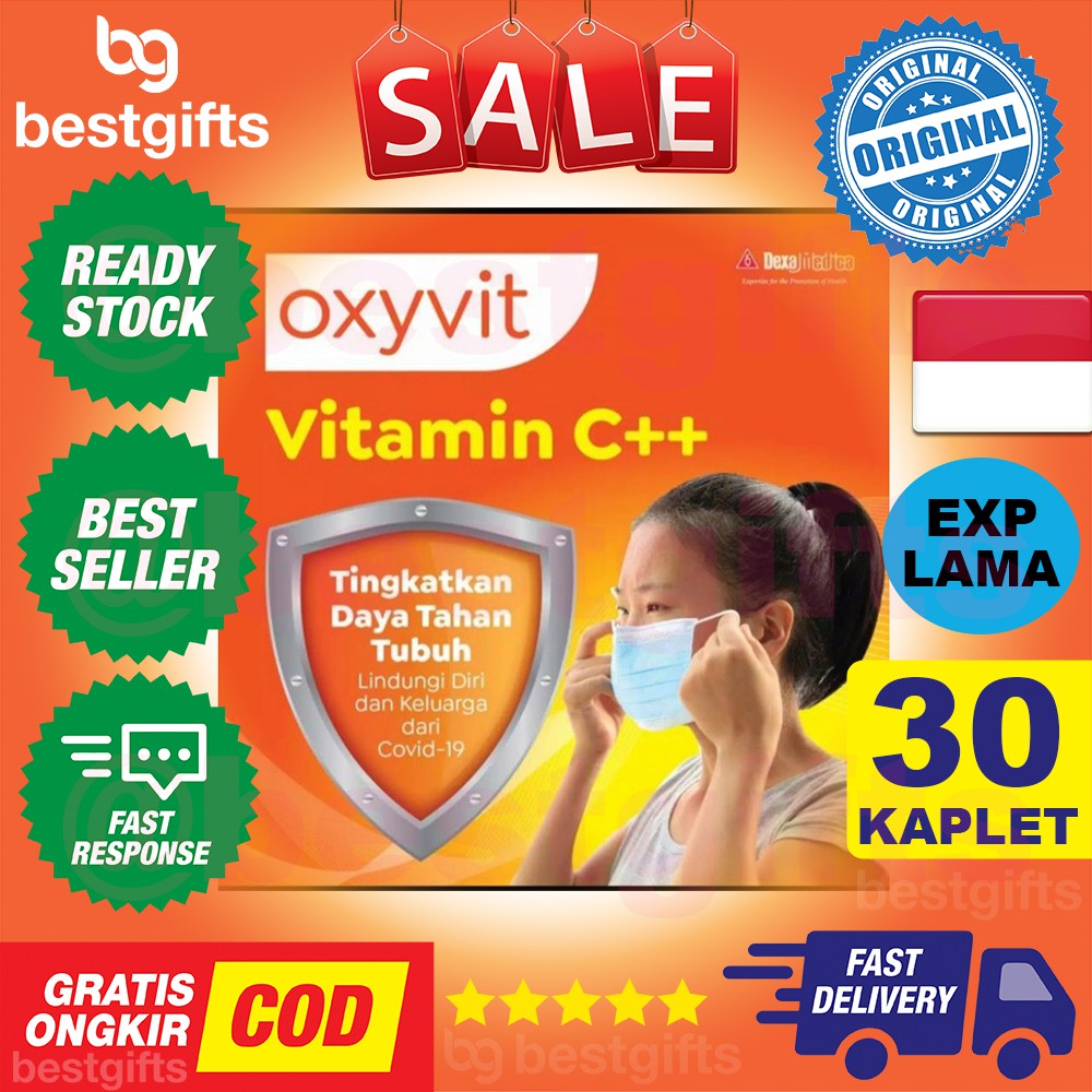 OXYVIT OXY VIT VITAMIN C 500 MG A E ANTIOKSIDAN MULTIVITAMIN IMUN KEKEBALAN TUBUH MATA 30 KAPLET