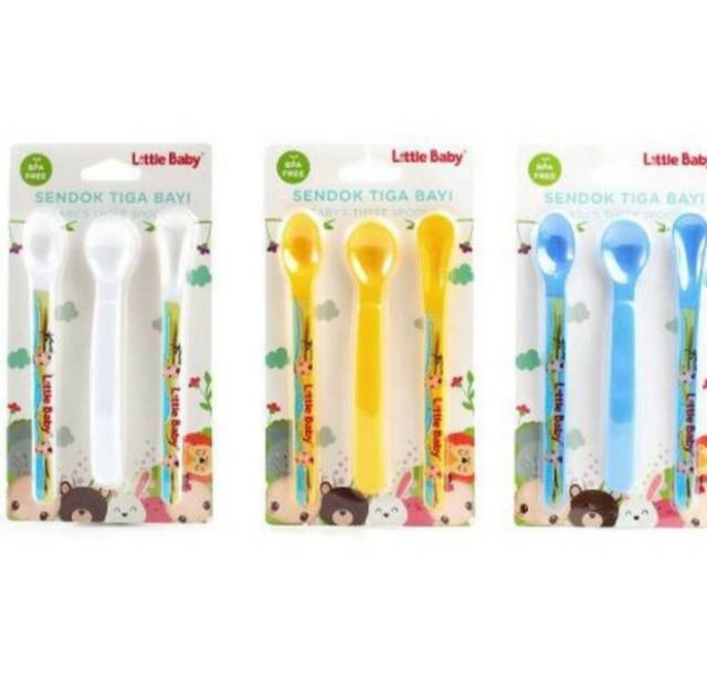 LITTLE BABY Spoon 3pcs Sendok Bayi BPA Free