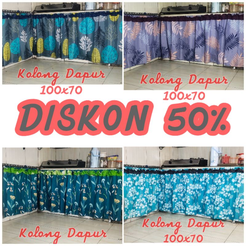 GORDEN KOLONG DAPUR  ••BISA RIQUEST UKURAN•• di etalase satunya••  GRATIS TALI IKAT 1,3.meter