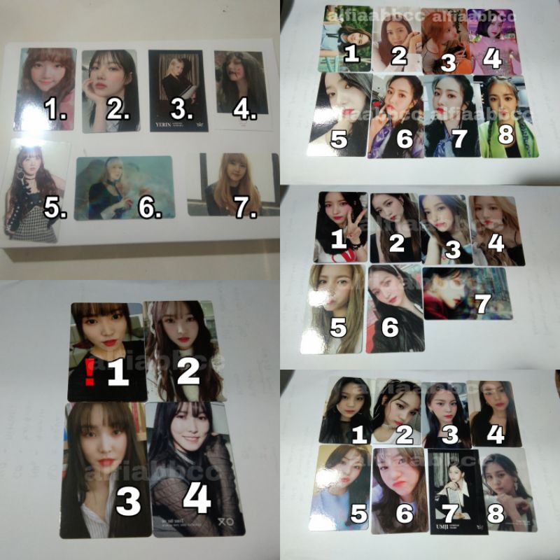 PHOTOCARD PC GFRIEND SOWON YERIN YUJU SINB UMJI