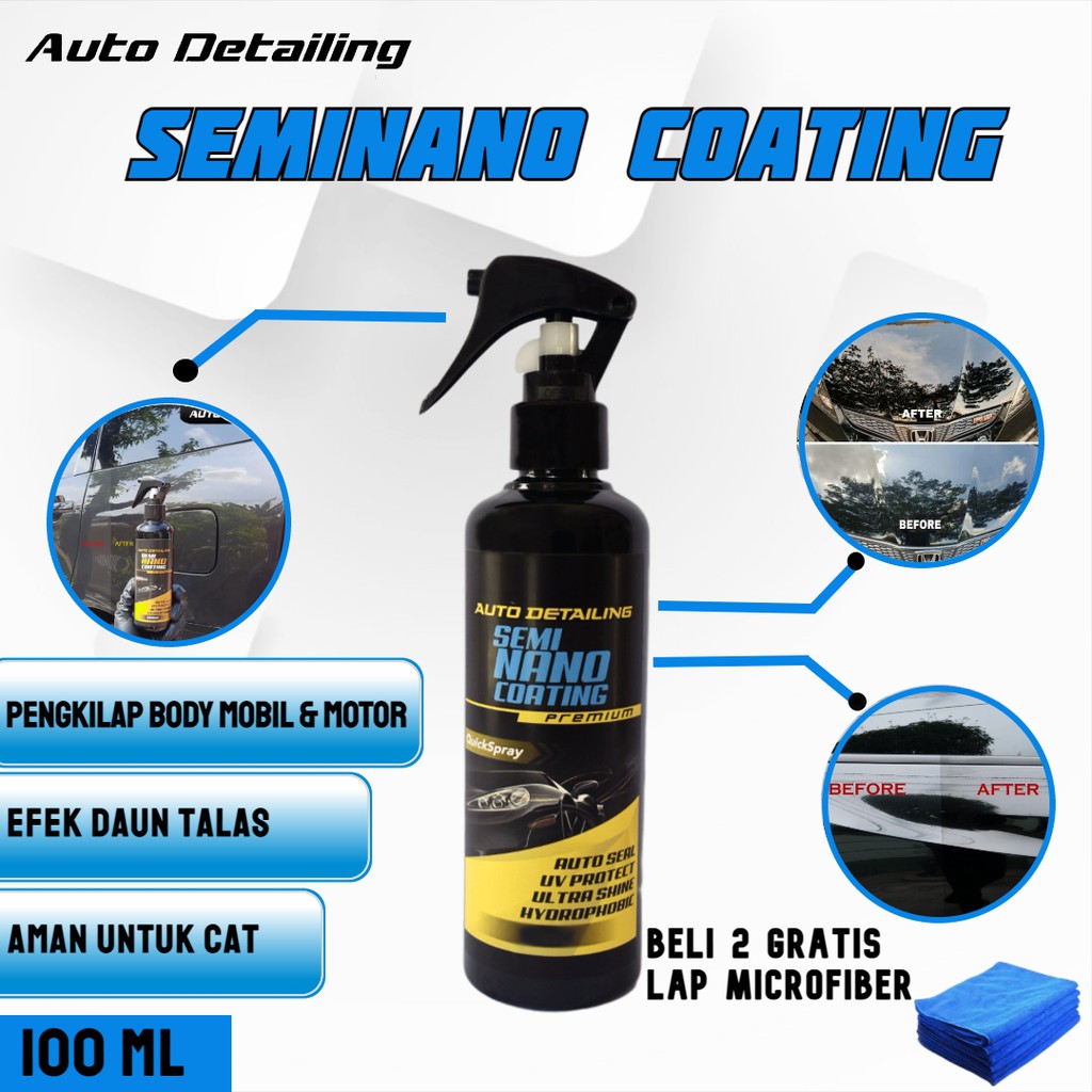 Semi Nano Ceramic Coating / Nano Coating / Pengkilap Body Motor