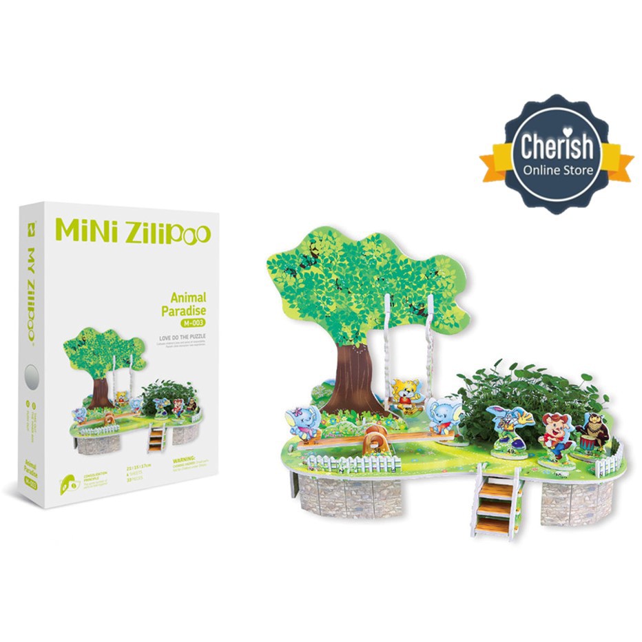 Puzzle Miniatur | ANIMAL PARADISE | 3d Puzzle Mini Zilipoo M-003