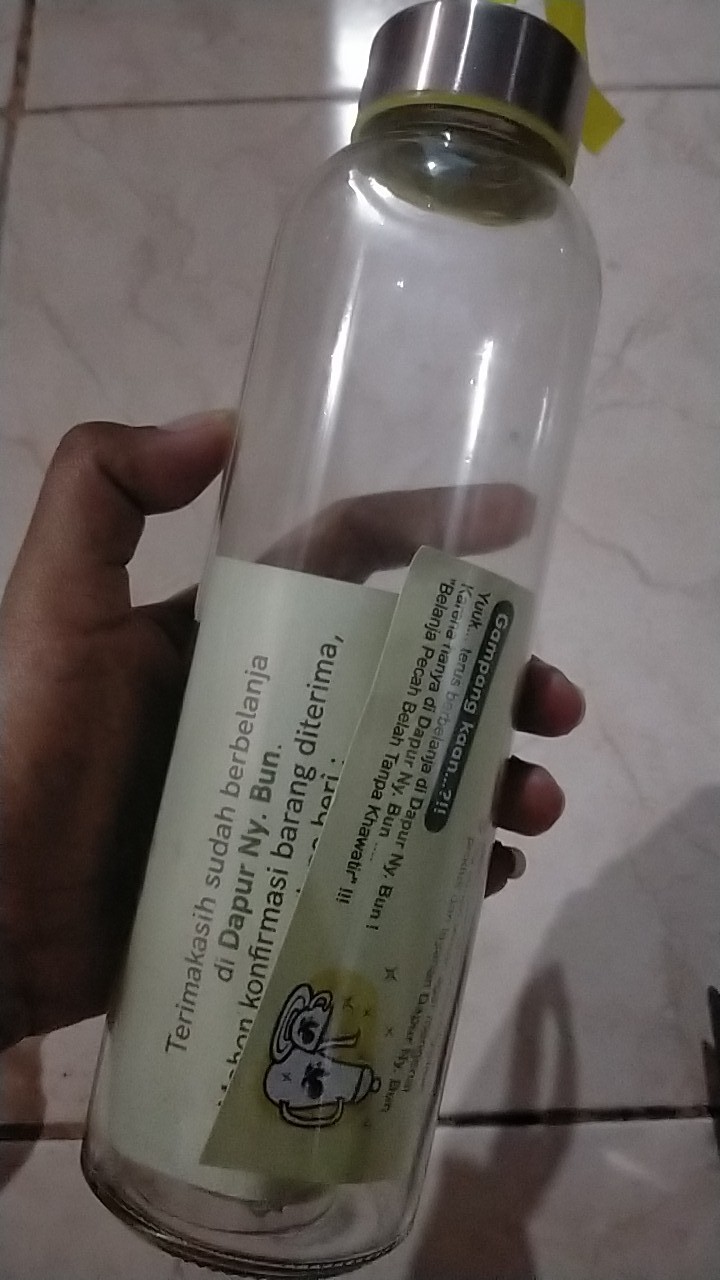 Botol Minum Kaca / Ukuran 500ml / Round Bottle / Besar