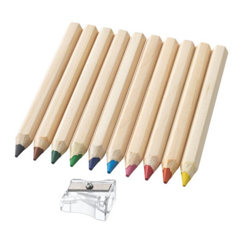 

Mala pensil warna 10pc kelir gambar aneka warna ketebalan 1cm utk 4+ colourful pencil