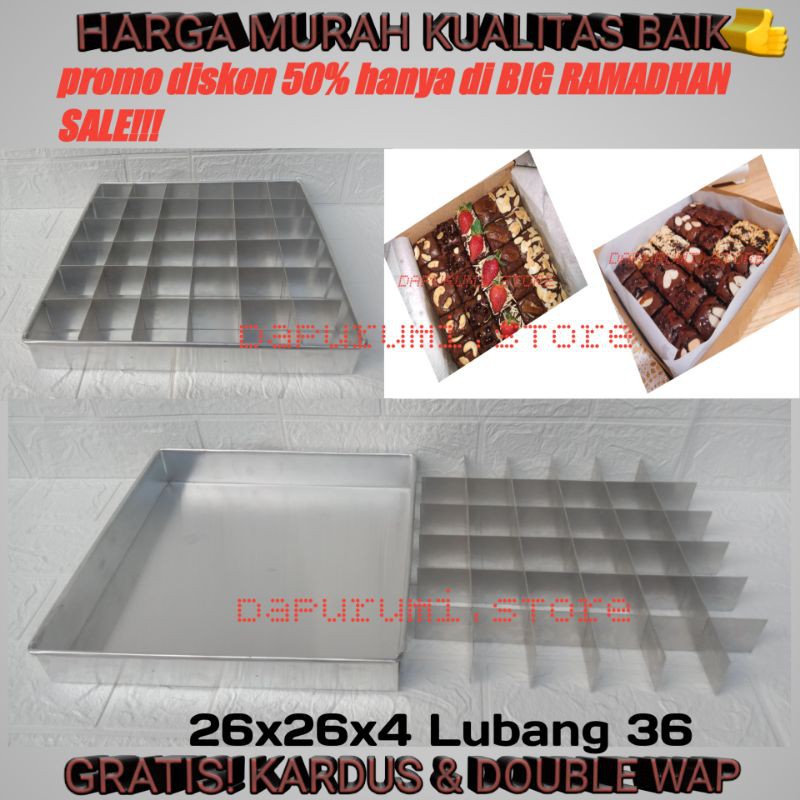 Loyang Sekat/Loyang Brownis sekat/Loyang Sekat Persegi Kotak