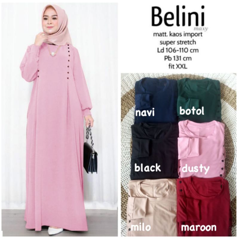 Belini Maxy - Gamis Babyterry Import LD106 / Gamis Kaos Import / 227-5665
