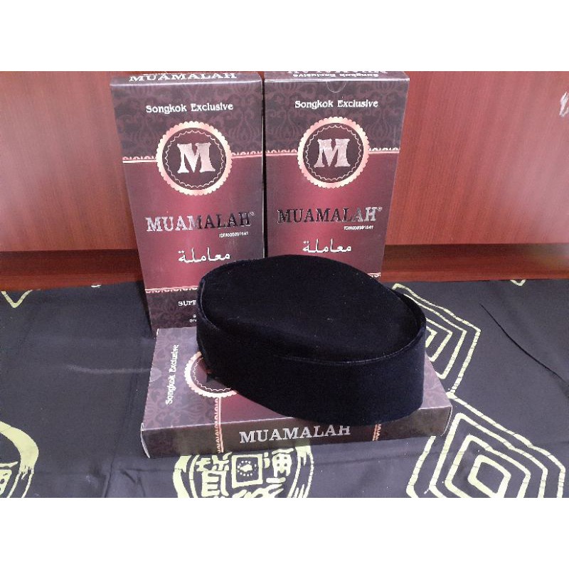 Peci Songkok Hitam Muamalah Susun tinggi 10