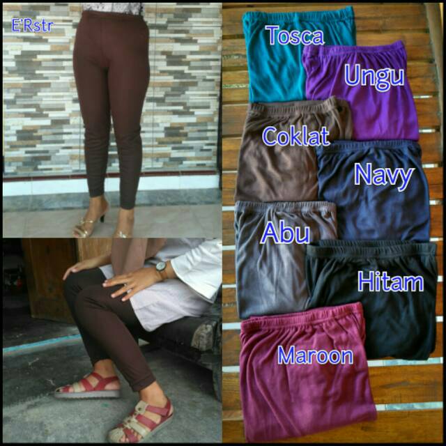 Legging polos S M L XL XXL - celana legging kaos anak dan dewasa - celana tidur