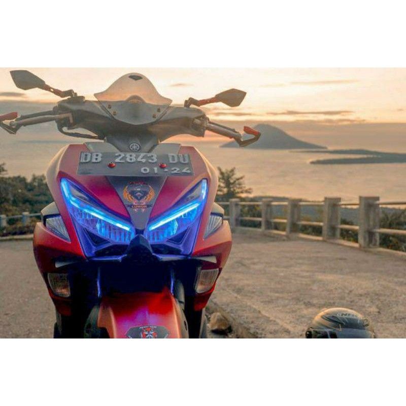 Lampu LED Alis DRL 30 cm 60 cm Senja Sein Running Sen Motor Mobil 2 Mode Fleksibel Slim-5