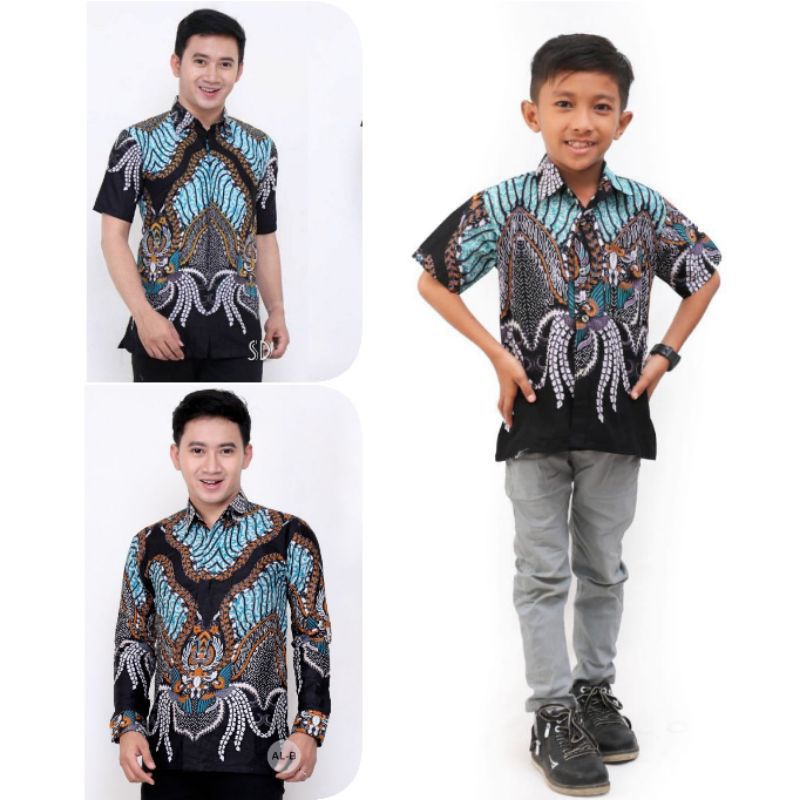 TERBARU Couple sweet || couple batik ayah dan anak cowok BATIK MERAH BATIK NAVY