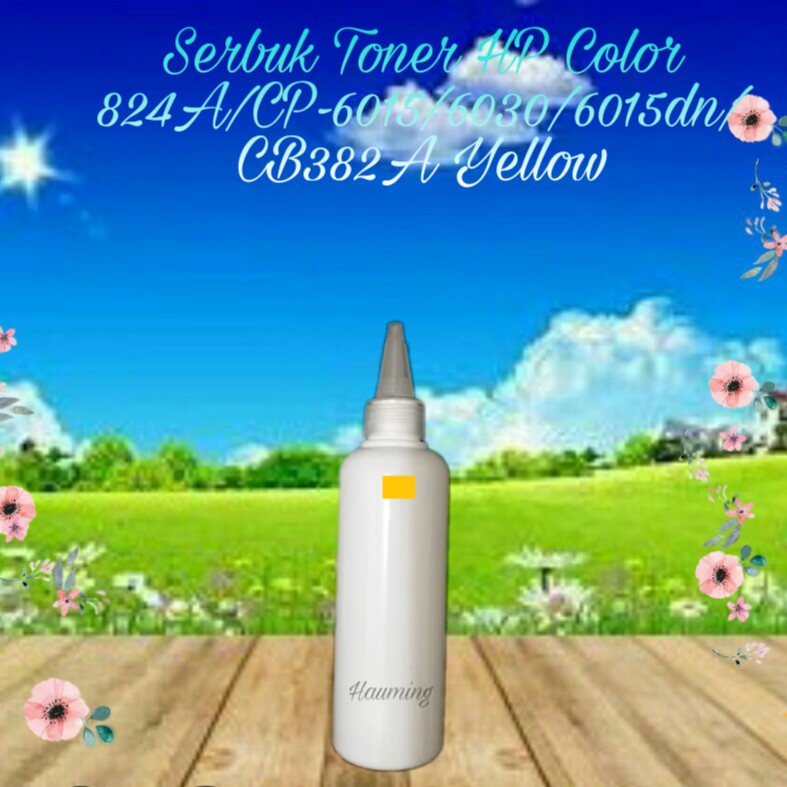 Serbuk Toner Color HP 824A CP6015 CP6030 CP6040 CP6015N CP-6015 6030 6040 CB382A Yellow 1x Isi