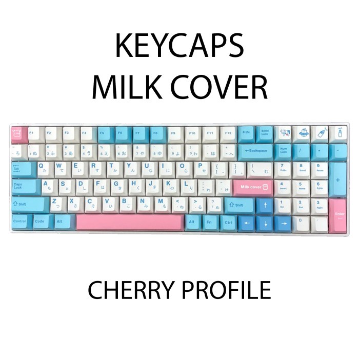 KEYCAPS MILK COVER CHERRY PROFILE JAPAN ROOT MECHANICAL KEYBOARD