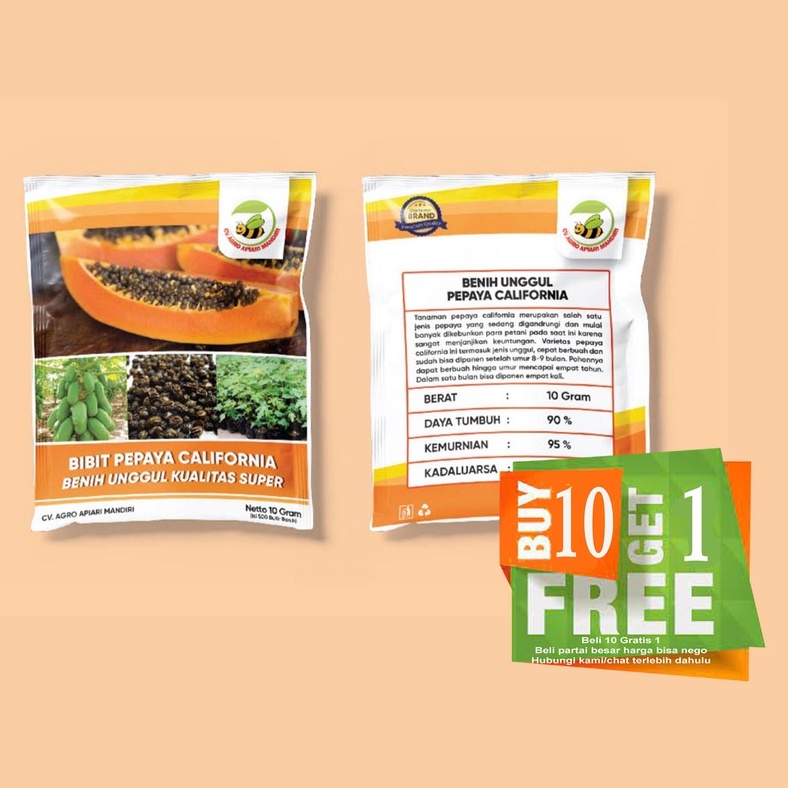 Bibit Pepaya California Super Isi 500 Biji