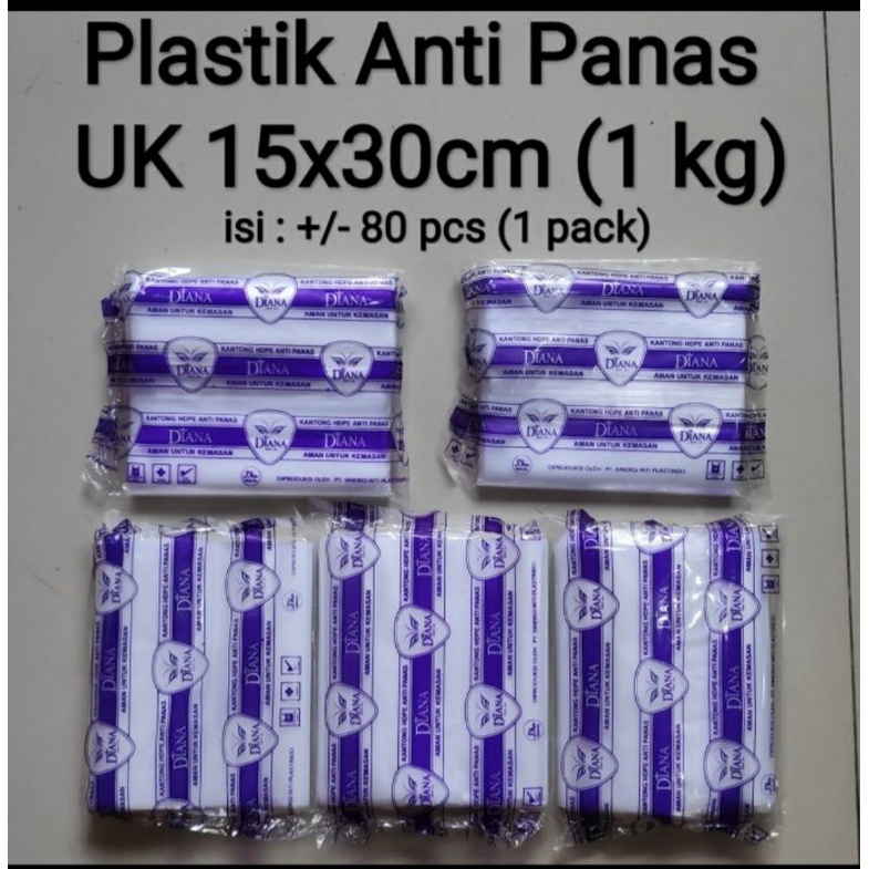 Kantong Plastik Tahan Panas (isi 5Bks) Uk ¼Kg-½Kg-1-2-3-5Kg Plastik Anti Panas, Kantong Tahan Panas