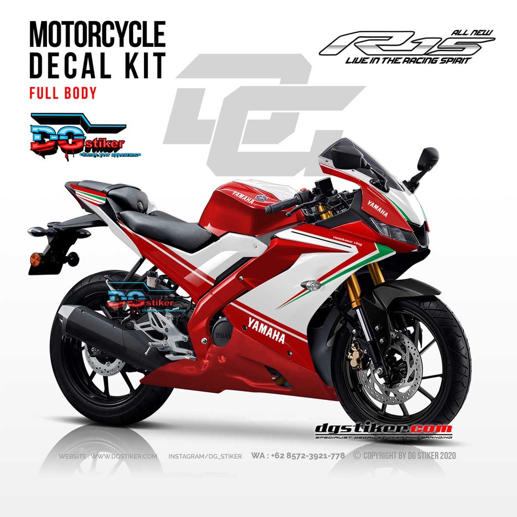 Decal Striping R15 V3 Ducati Three Color