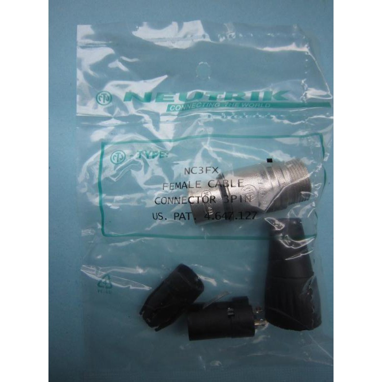 Jack XLR Canon Neutrik male / jack XLR canon neutrik female packing sincer02 Berkualitas