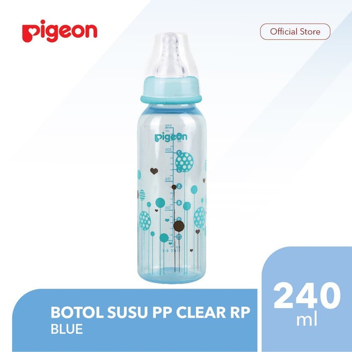 PIGEON BOTOL SUSU PP CLEAR RP 240ML ISI 1PCS