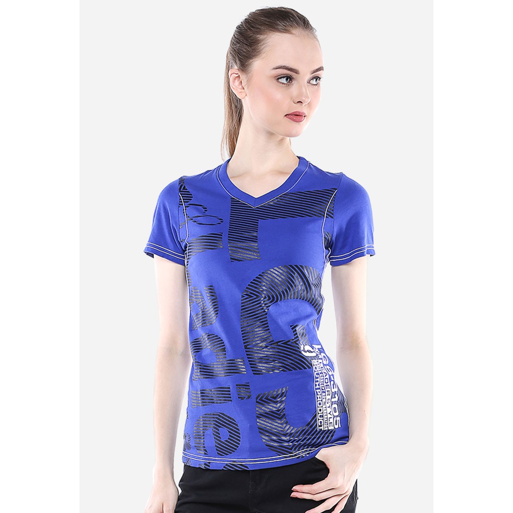 LGS - Slim Fit - Kaos Wanita - Biru Gelap - Logo LGS - LTS.555.T860M.054