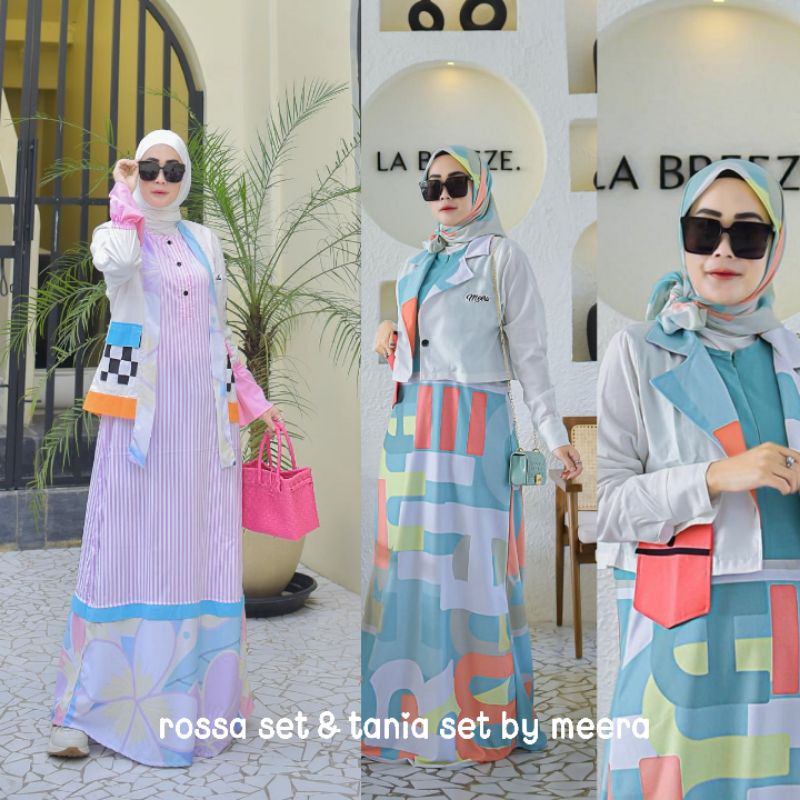 TANIA SET BY MEERA/DRESS INNER OUTER BLAZER ORI MEERA