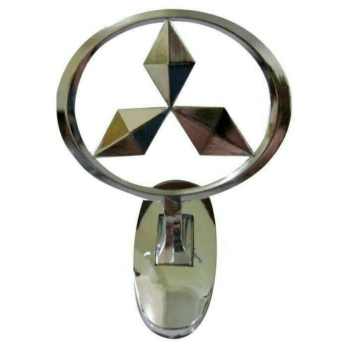 Logo Kap Mesin Mitsubishi Chrome Emblem Kap
