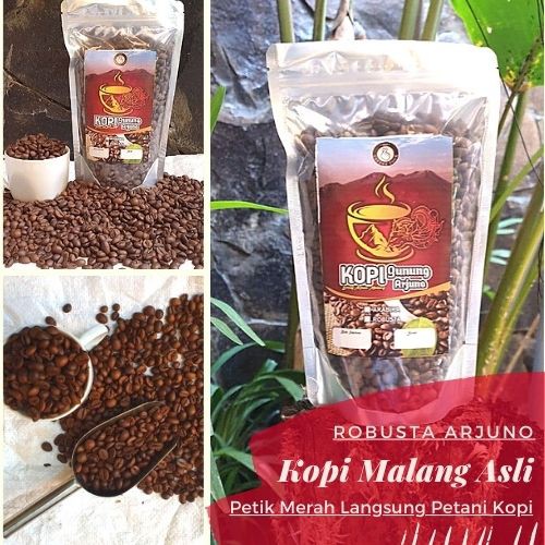 

Kopi Fine Robusta Gunung Arjuno Malang Bubuk Murni Biji Asli 500 gr